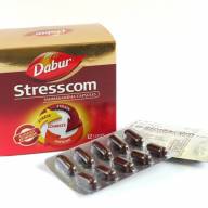 STRESSCOM capsules Dabur (СТРЕССКОМ Мощный антистрессовый аюрведический препарат, Дабур), блистер 10 капс.