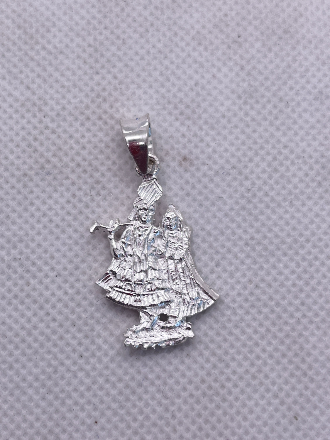 Подвеска из серебра Радха Кришна. 3см. 